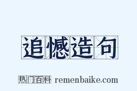 追憾造句是什么意思的图片